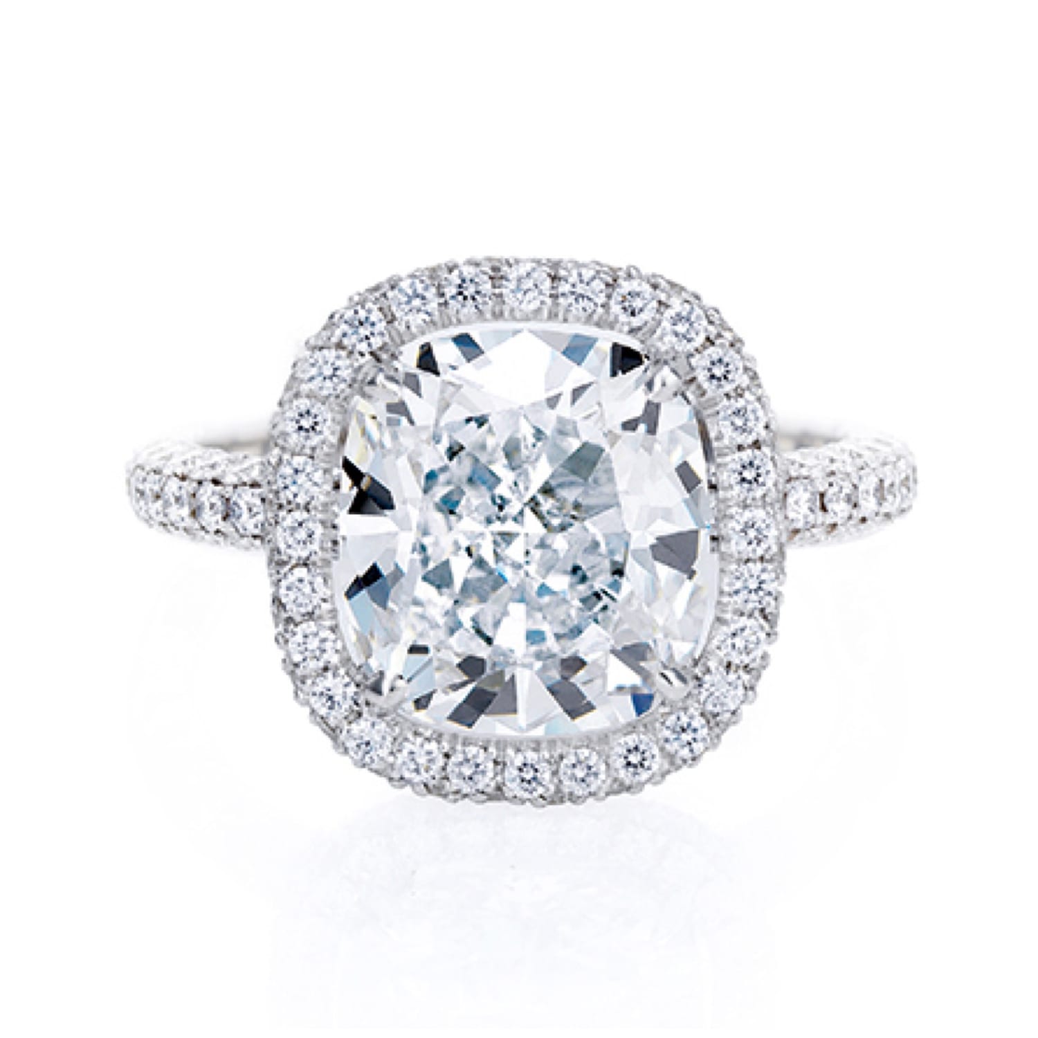 Cushion Halo Ring — 2.20 ct