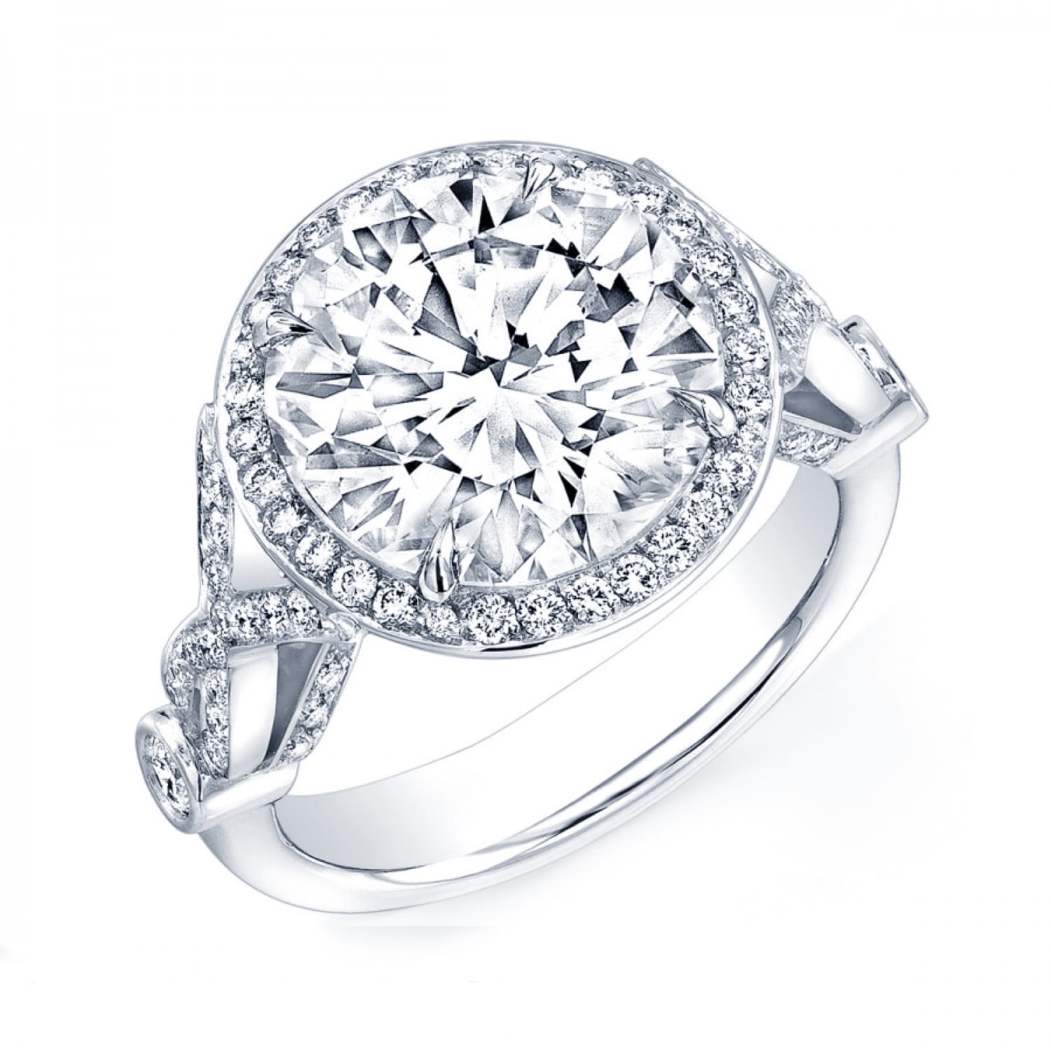 Round Brilliant Halo Ring — 1.50 ct